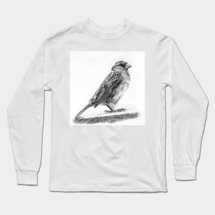 English Sparrow - Bird Watching - Ornithology Long Sleeve T-Shirt